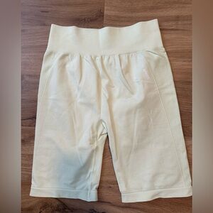 Gymshark Biker Shorts Neon Green‎ Yellow Workout Lifting Running High Waisted